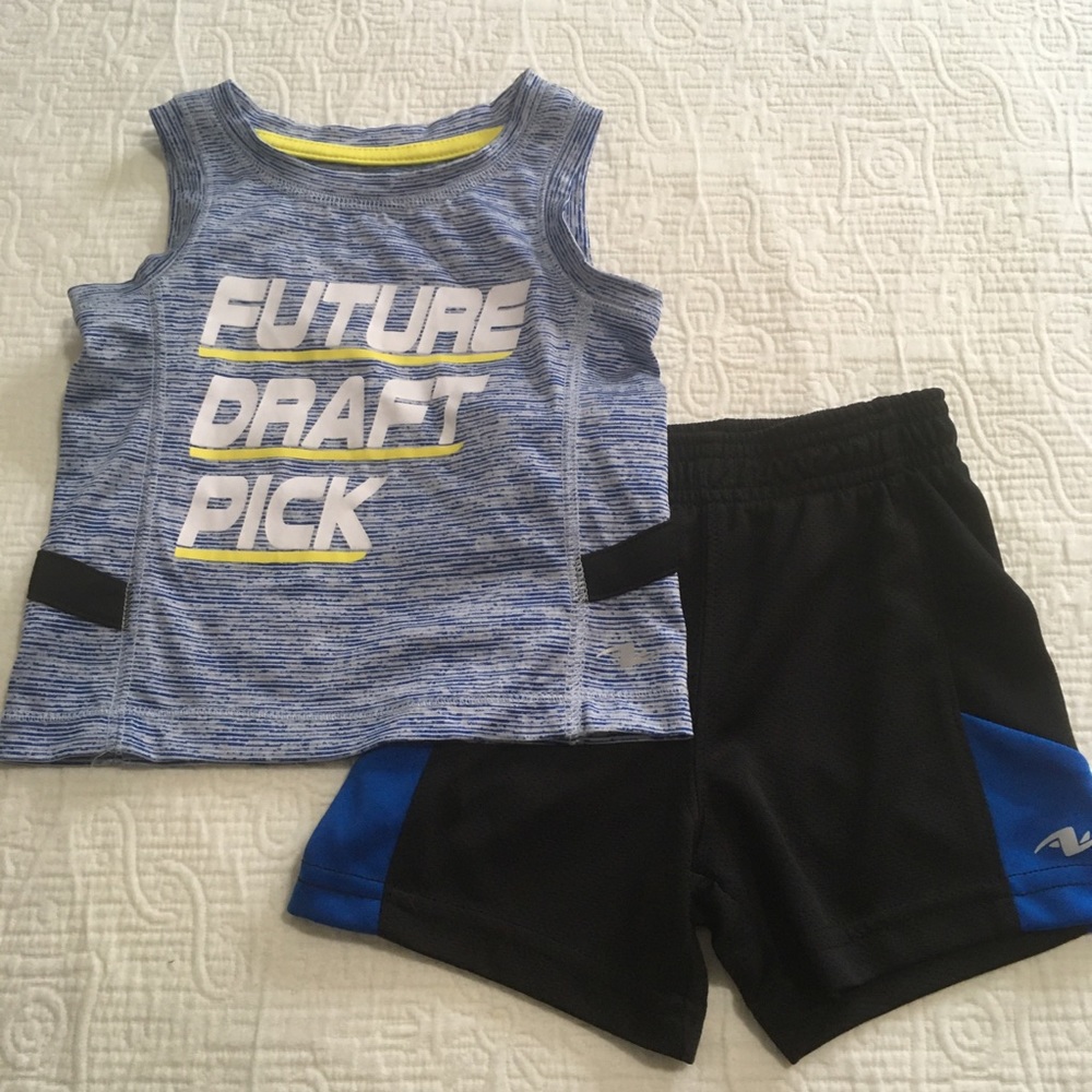 6-12m (4/$20) Sporty Tank and Shorts Set by Athletic Works